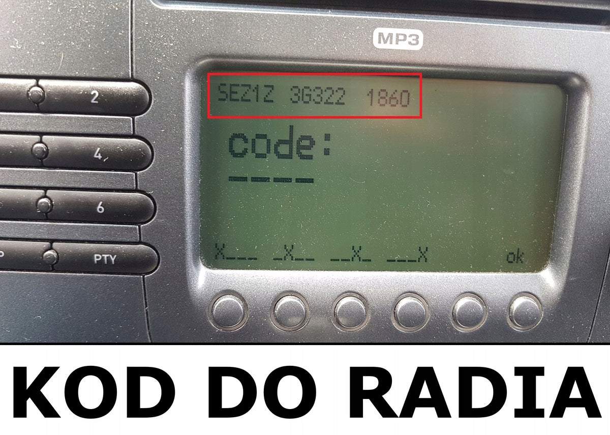 Decoding Code for Radio Leon Ibiza Altea Alhambra Exeo Toledo Mii (SEAT)