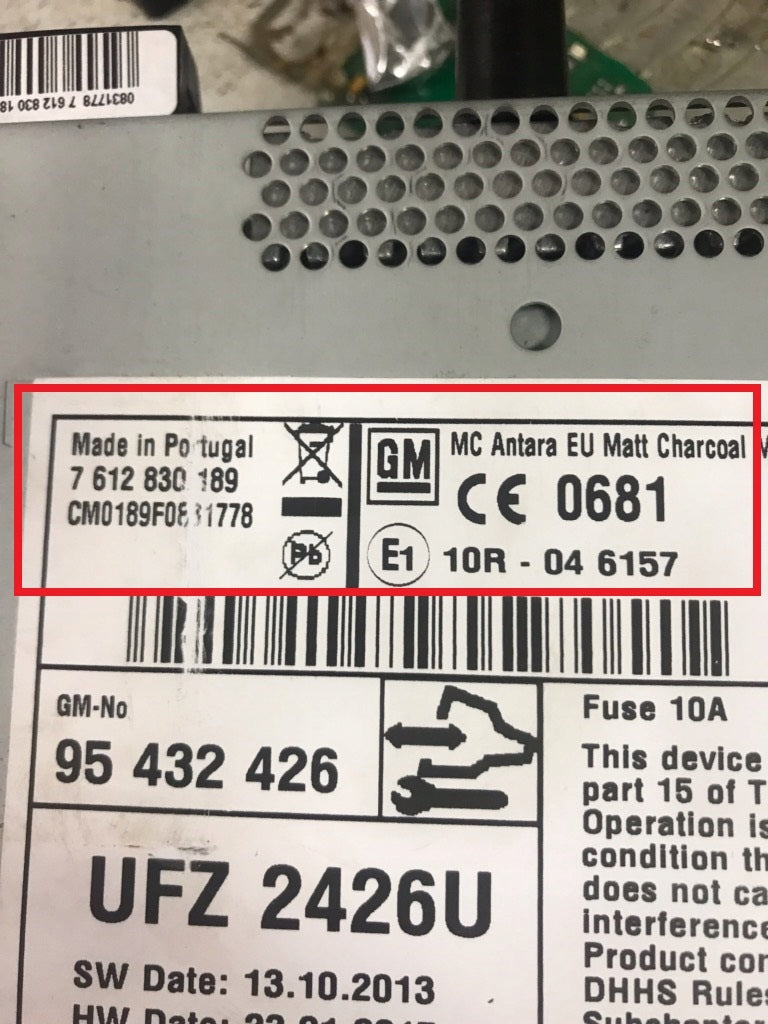 Decoding Radio code OPEL Touch & Connect CORSA D ZAFIRA B ANTARA ASTRA Model Touch & Connect