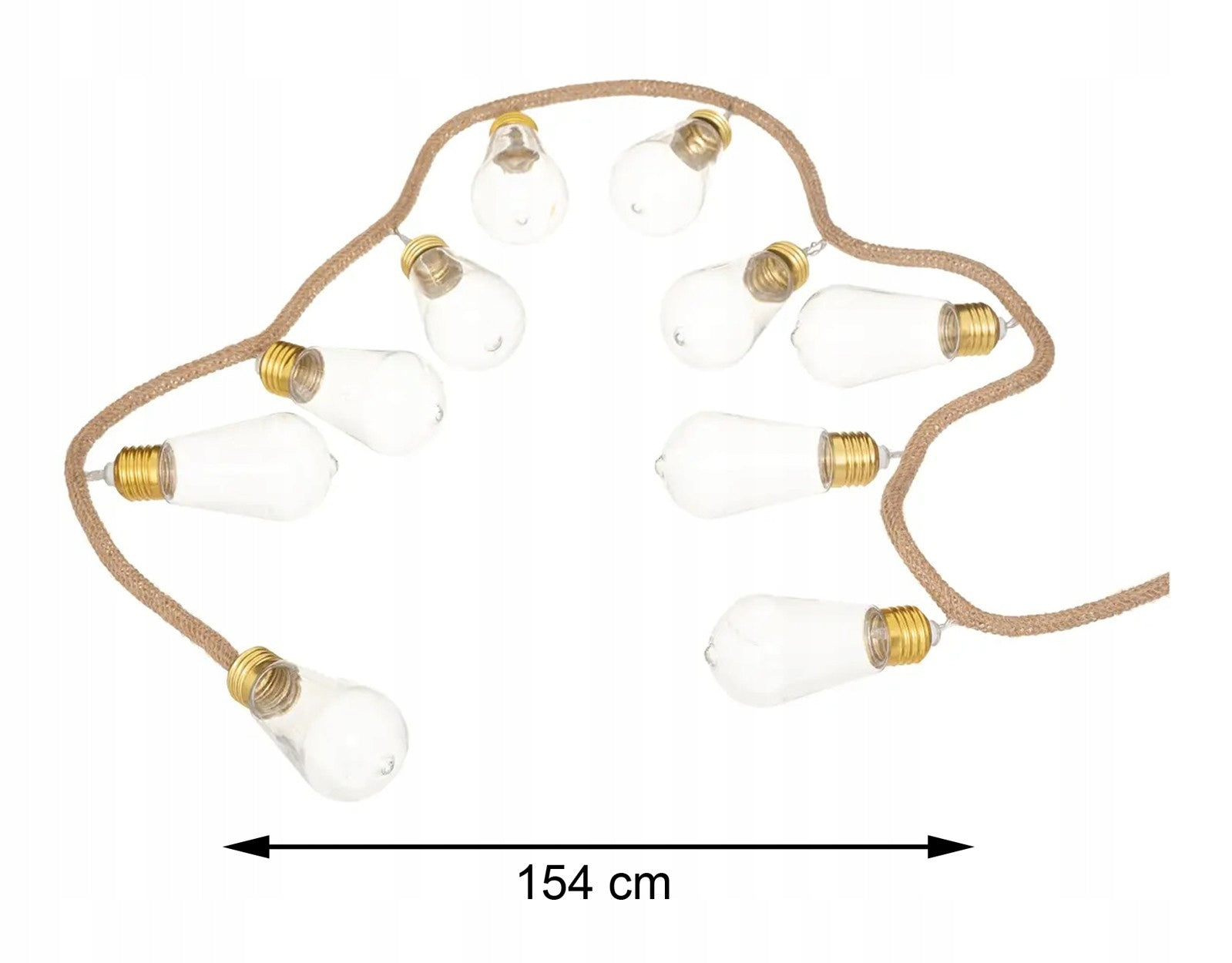 Decorative GARLAND 10 modern LED lamps Garden 165 cm For the balcony Manufacturer code 182437