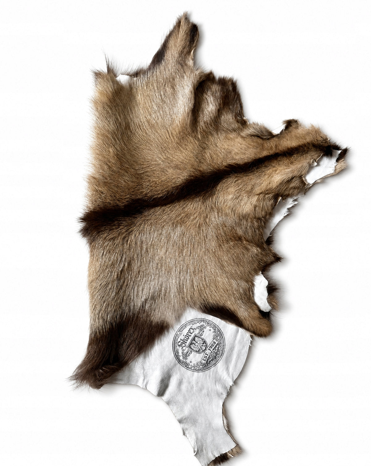 Decorative goat leather "Beige-brown" XL/90cm *NATURAL UNIQUE* Manufacturer code Skóra z kozy "Beżowo-brązowa"