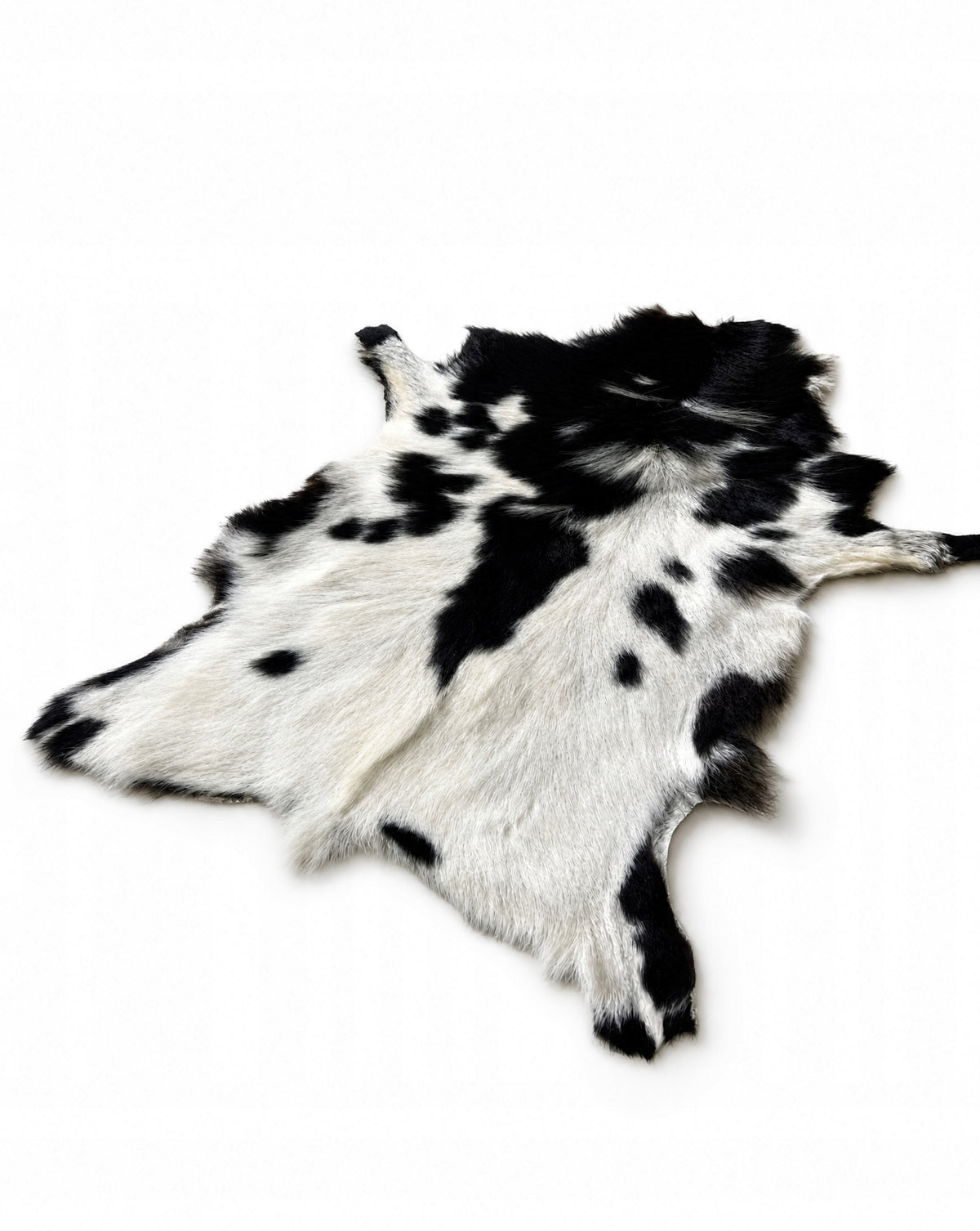 Decorative goat leather "White and black" L/80cm *NATURAL UNIQUE* Packaging status original