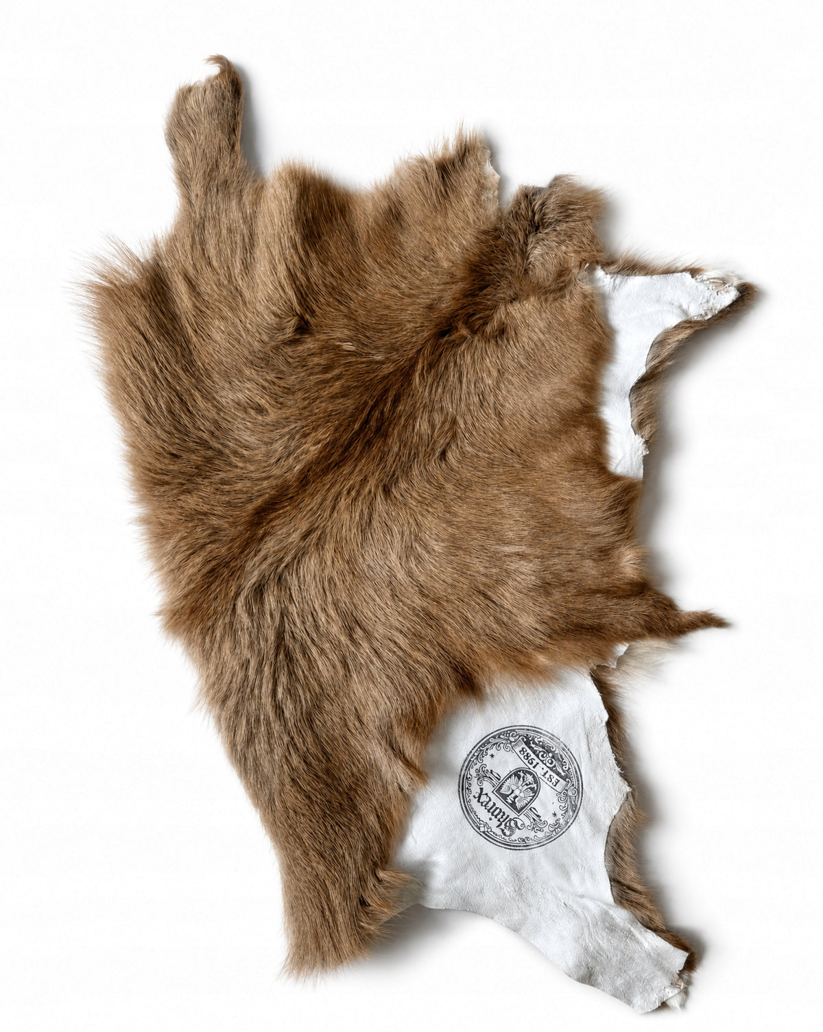 Decorative goatskin "Beige and white" XXL/100cm *NATURAL UNIQUE* Manufacturer code Skóra z kozy "Beżowo-biała"