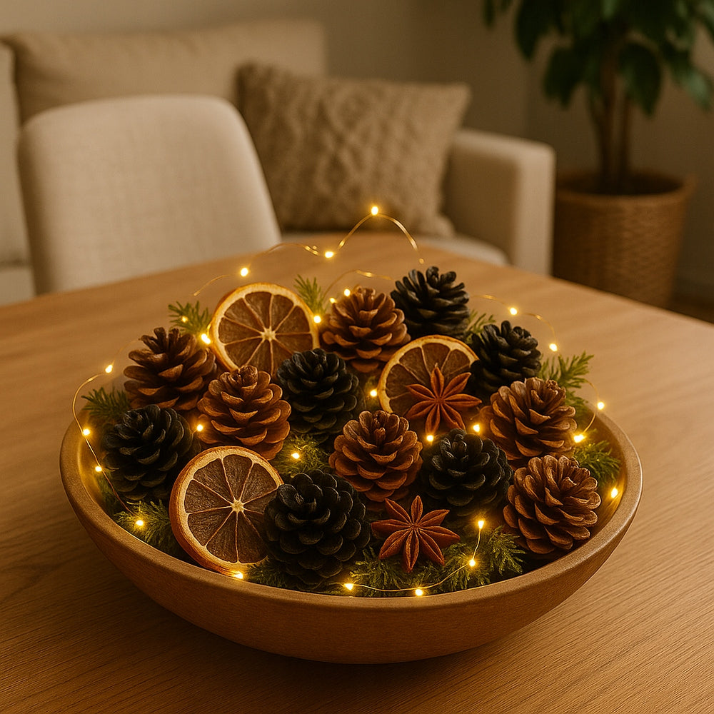 Decorative set "Forest elegance" - natural cones and dried additives Manufacturer code Zestaw dekoracyjny „Leśna elegancja”