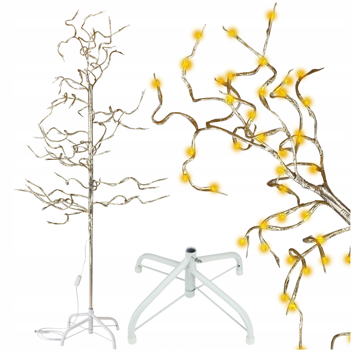 Decorative tree birch 180 LED warm 150 cm decoration gift