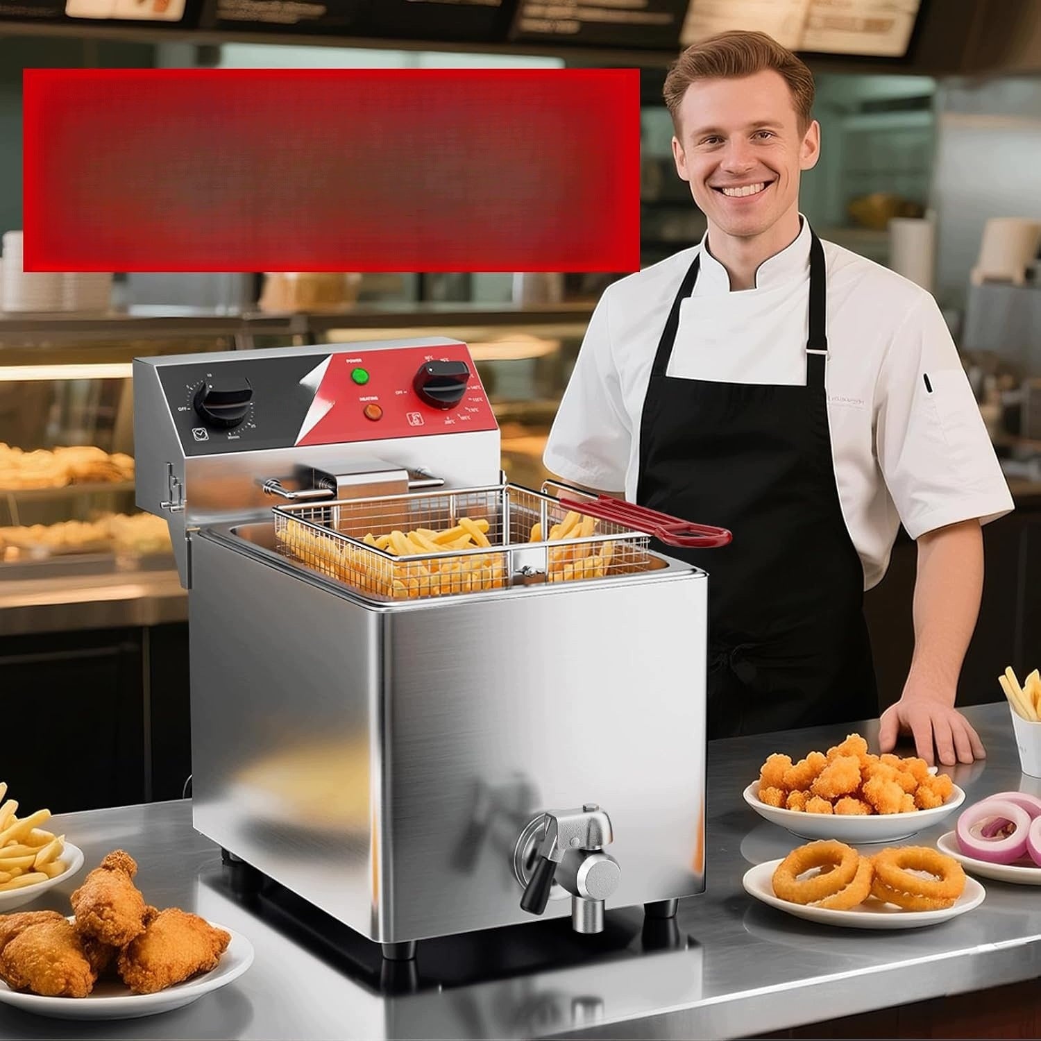 Deep Fryer 6L Professional Electric Gastronomic Steel Packaging status original