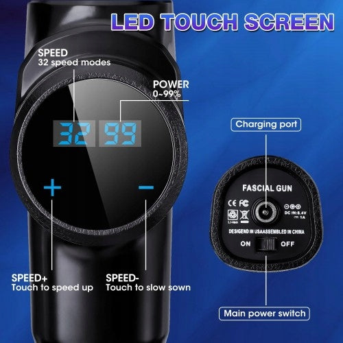 Deep Tissue Massage Gun with Touch Screen Manufacturer code pistolet do masażu