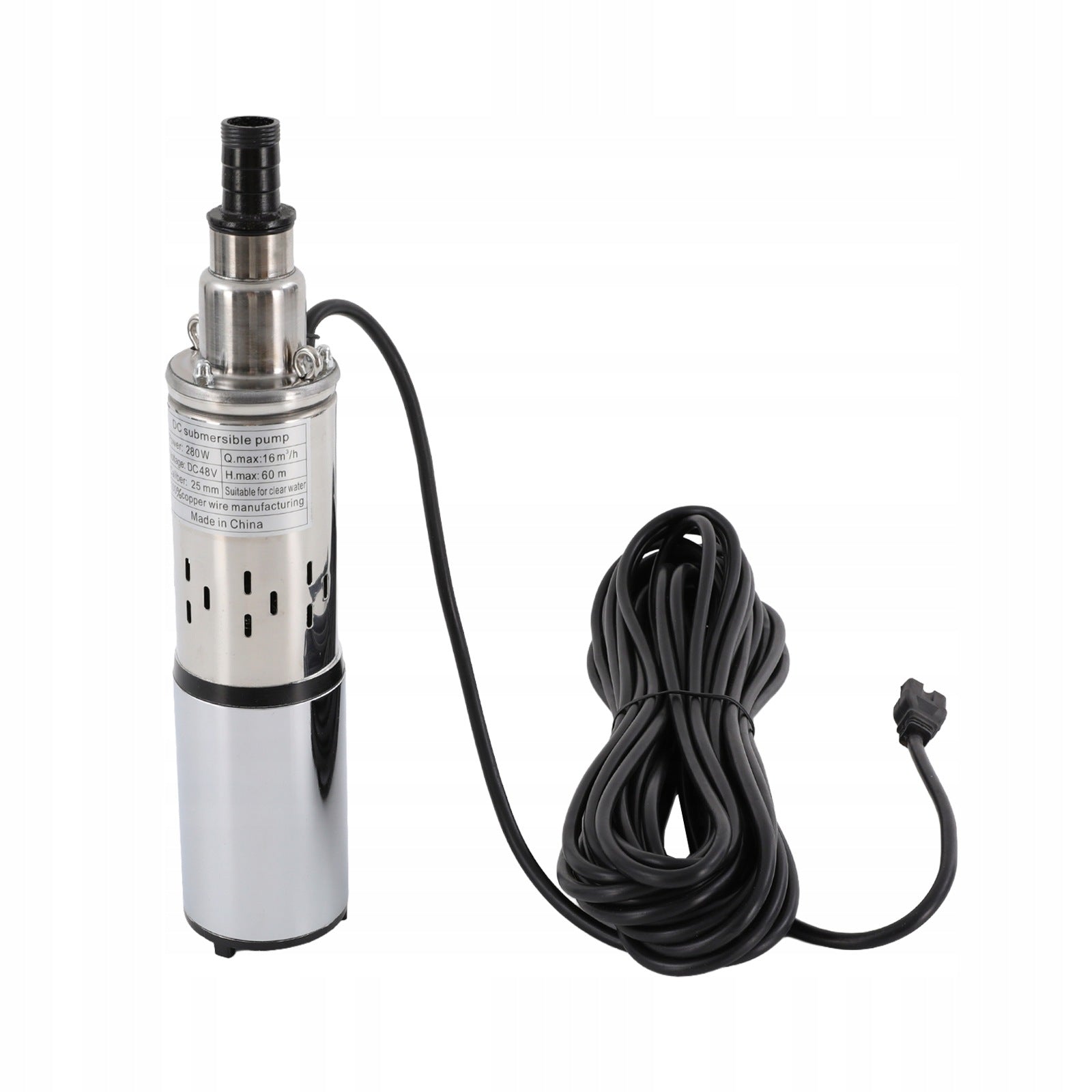 Deep Well Submersible Pump for Industrial Irrigation & Home Use 48V 280W