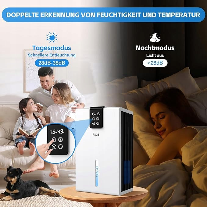 Dehumidifier 2,7L Quiet <30dB LED Hygrostat 7 Colors Brand no brand
