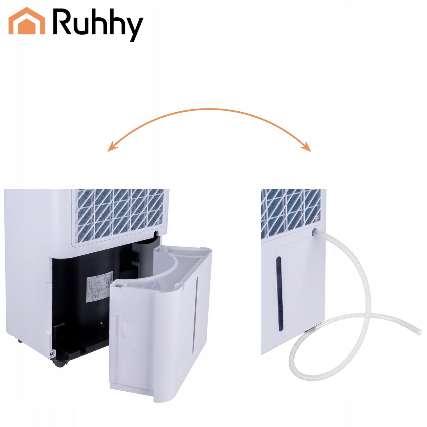 Dehumidifier 20L/24h Ruhhy WiFi Hygrostat Timer Tank 4,3l Quiet Brand Ruhhy