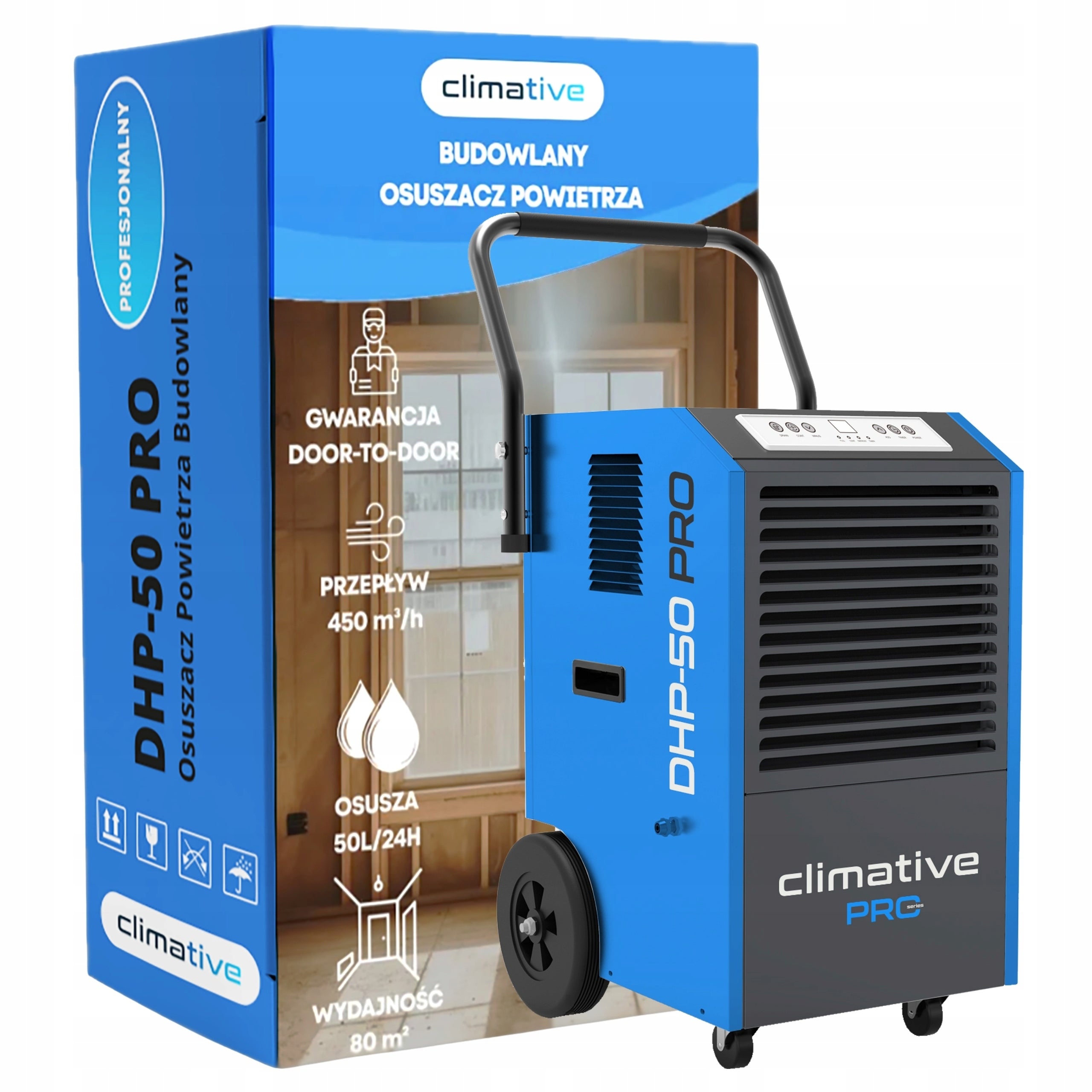 Dehumidifier 50l Climative DH50 PRO 725W Industrial Construction Professional