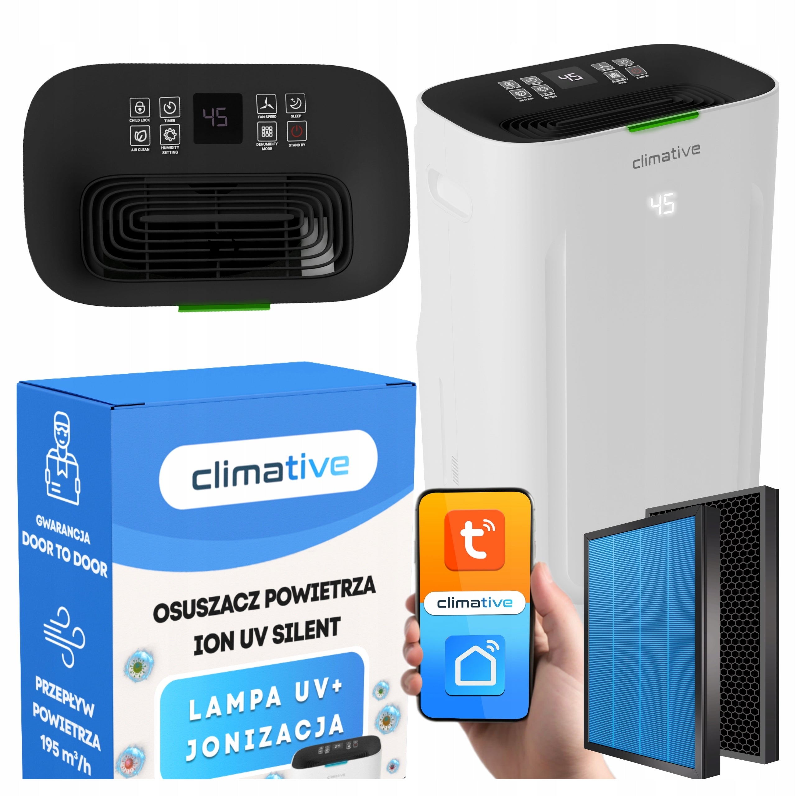 Dehumidifier Climative DH-20S UV Silent 420 W 20 l/