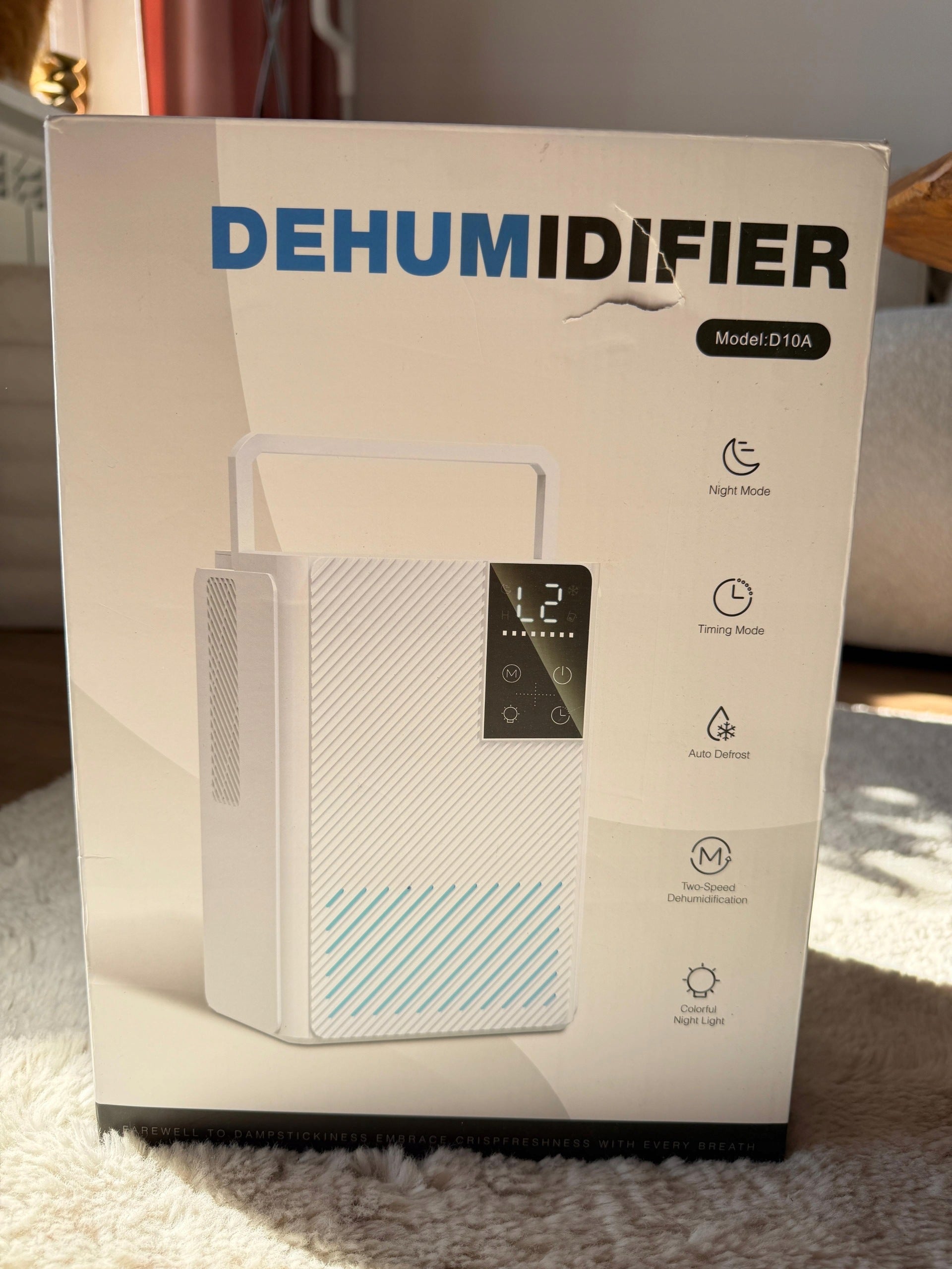 Dehumidifier D10A – 2,5 l | 50 W | Night mode | Timer | Defrosting