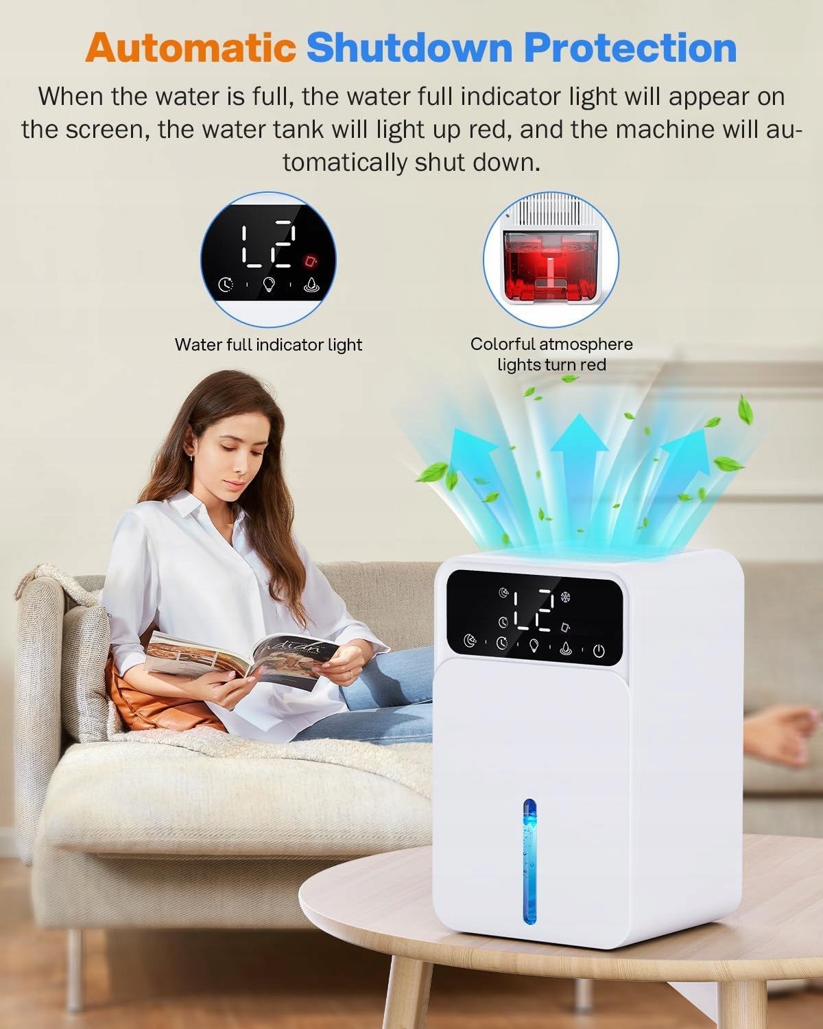 Dehumidifier Electric Quiet Large Display Timer Container (182) Brand no brand
