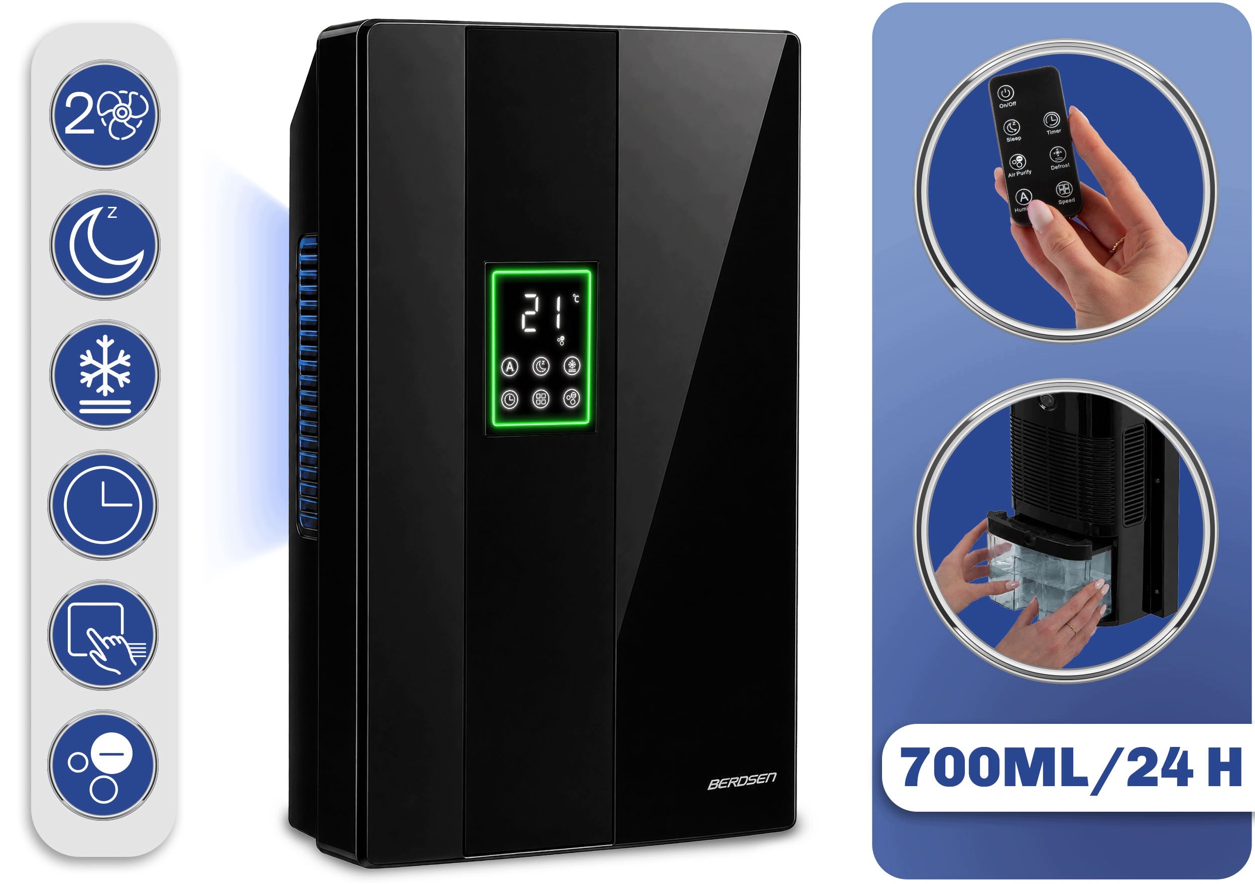 Dehumidifier Moisture Absorber Automatic Purifier + Remote Control Packaging status original