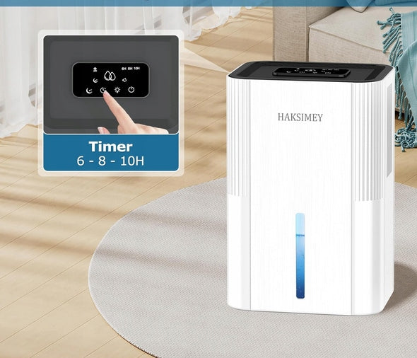 Dehumidifier Portable 2800ml LED 60W White Haksimey Packaging status original