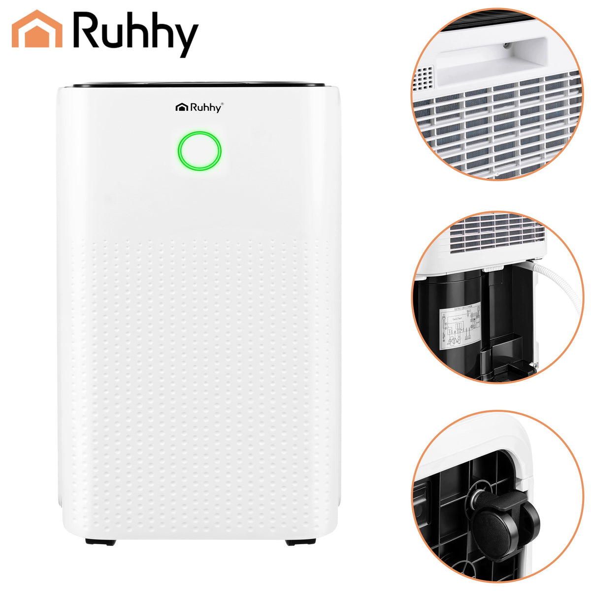 Dehumidifier Ruhhy Moisture Absorber 12l/24h WiFi TIMER Hygrostat Packaging status original