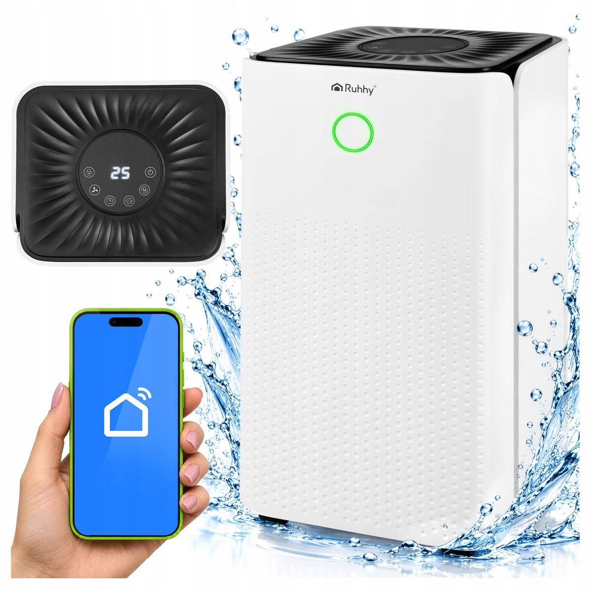 Dehumidifier Ruhhy Moisture Absorber 12l/24h WiFi TIMER Hygrostat