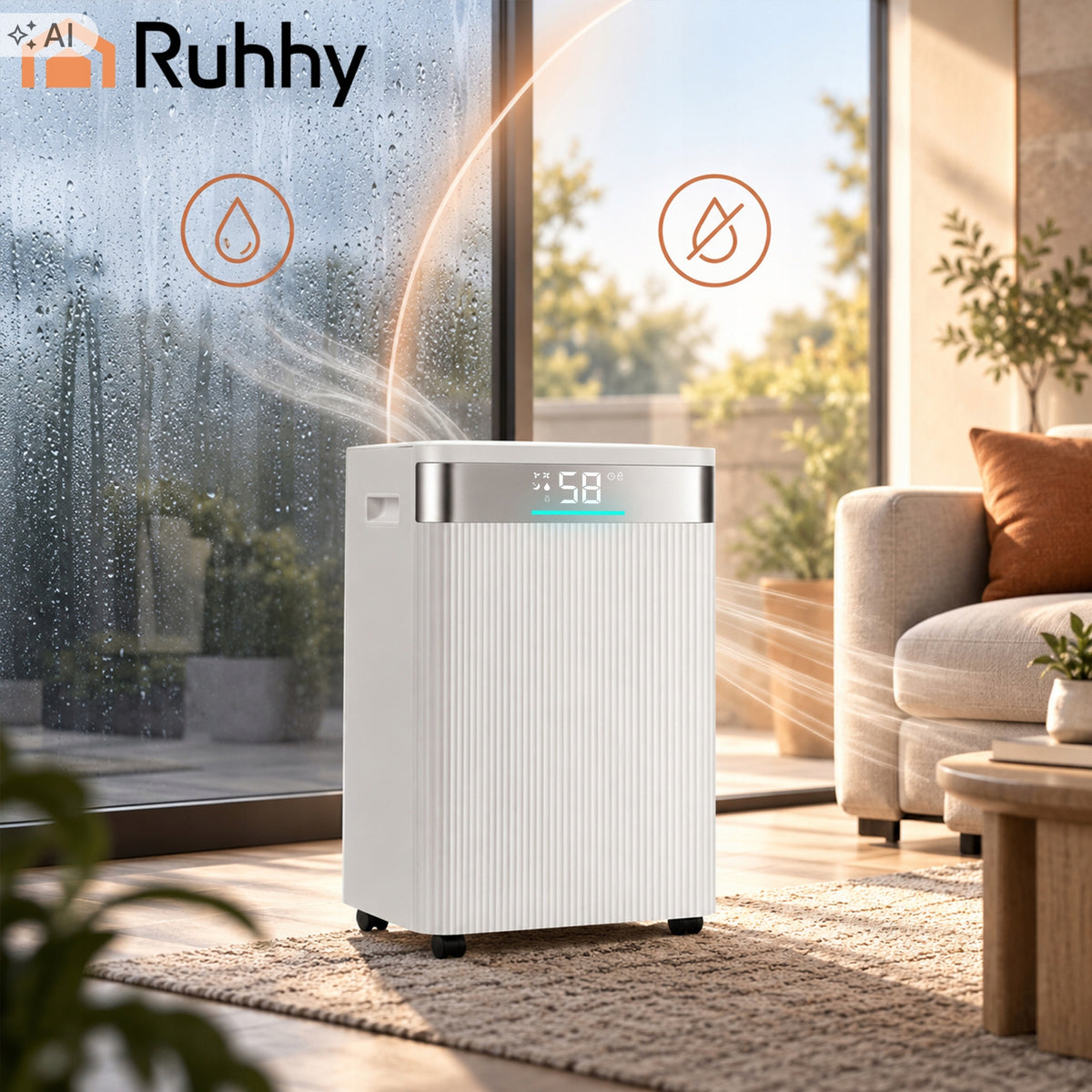 Dehumidifier Ruhhy Moisture Absorber 20l/24h WiFi TIMER Hygrostat Packaging status original