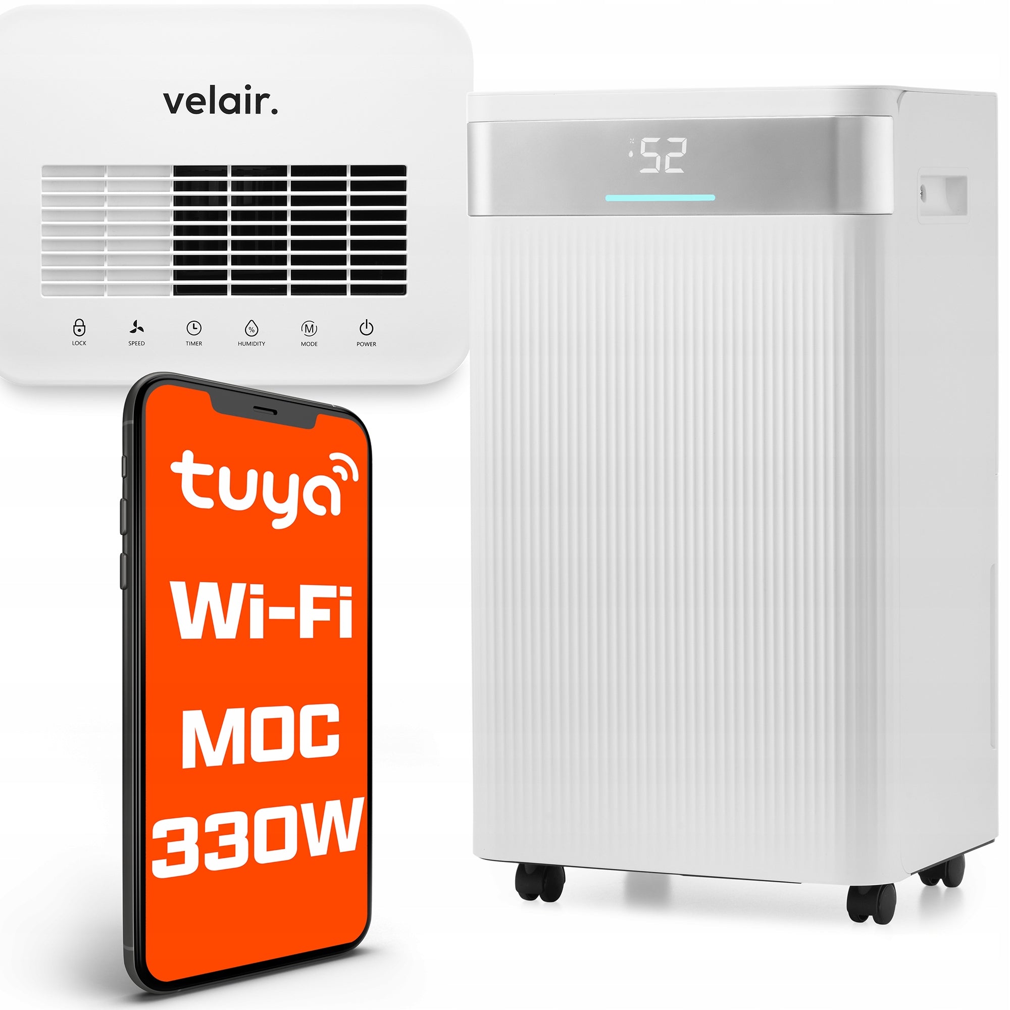 Dehumidifier VELAIR LUMEA X 20l/24h WiFi +TIMER