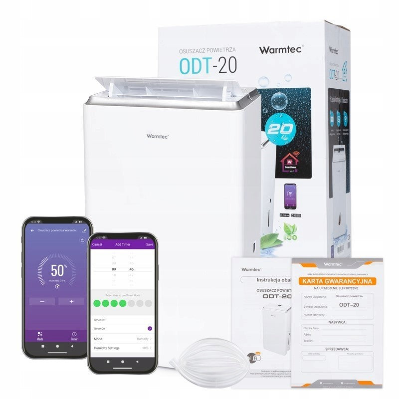 Dehumidifier moisture absorber WiFi home timer 20l/24h ODT-20