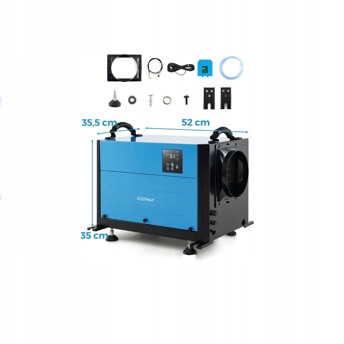 Dehumidifier with 3 operating modes Industrial dehumidifier 58l/day Medical device no