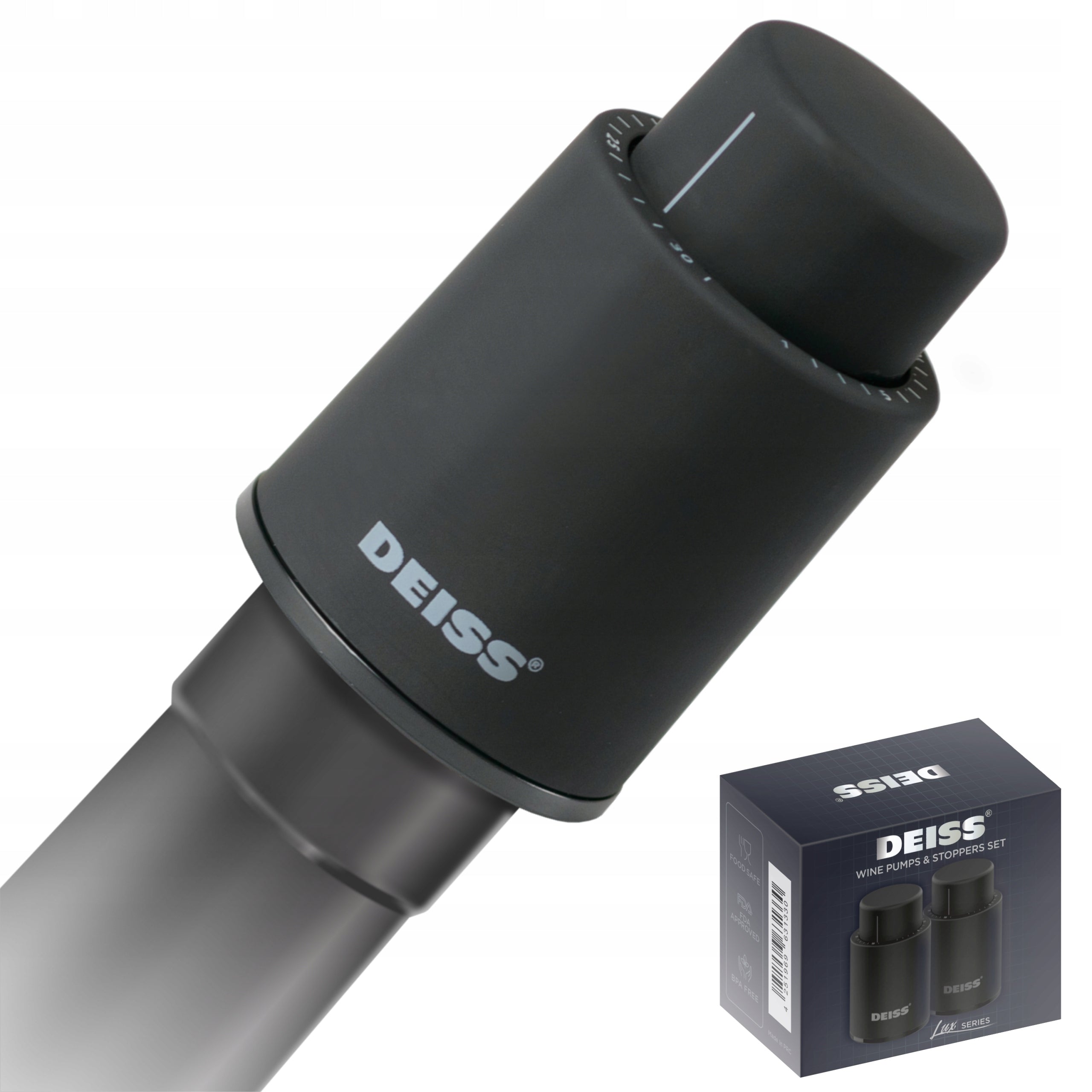 Deiss LUX Wine Vacuum Pump, Set of 2