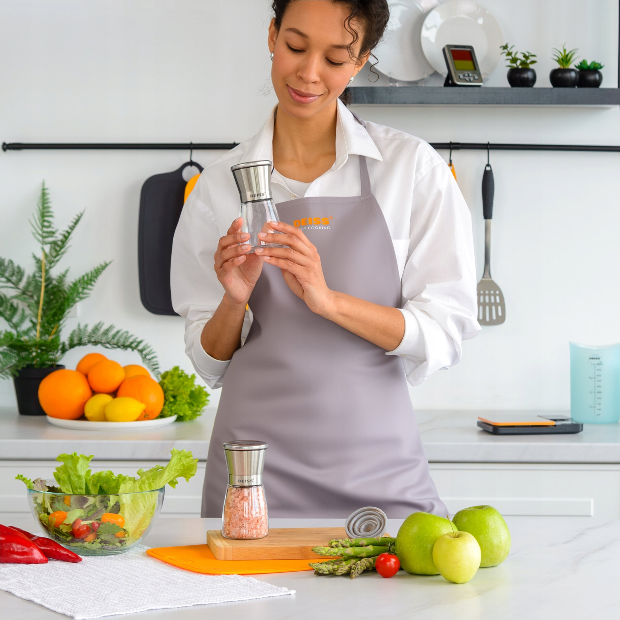 Deiss PRO Pepper and Salt Grinder Set, 2 Hand Grinders and Small Funnel EAN (GTIN) 4251969602026