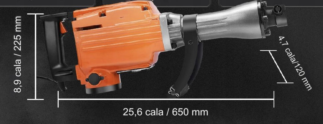 Demolition Hammer Impact Forging Concrete Chisel 2200W 6 Blades Premium Kit Brand Vevor