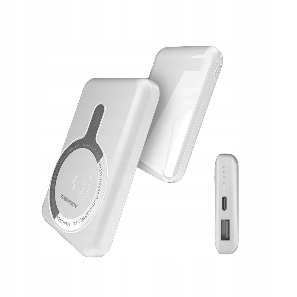 Denmen power bank MagSafe 15W white 10000 mAh DP18 Battery capacity 10000 mAh