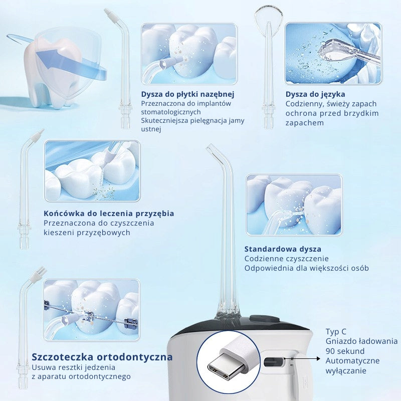 DentSmile Tooth Irrigator 5 Modes 5 Nozzles | Wireless Powerful Kit Brand no brand