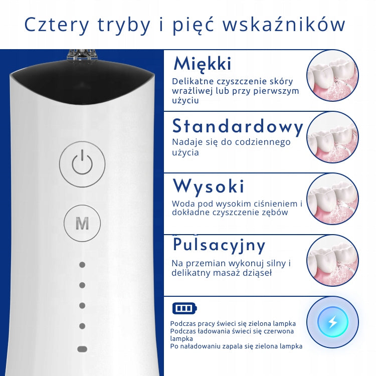 DentSmile Tooth Irrigator 5 Modes 5 Nozzles | Wireless Powerful Kit Model DentSmile
