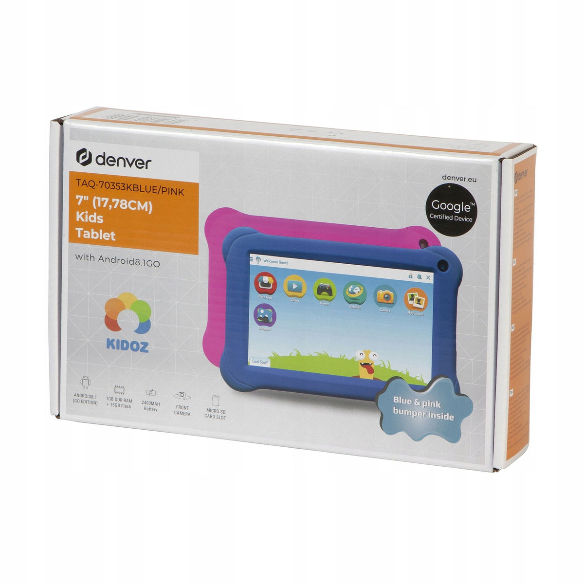 Denver Electronics Tablet, 7 Inch, WIFI, Quad Core 1.2Ghz, 1 GB RAM, 16 GB, Manufacturer code 114101010810