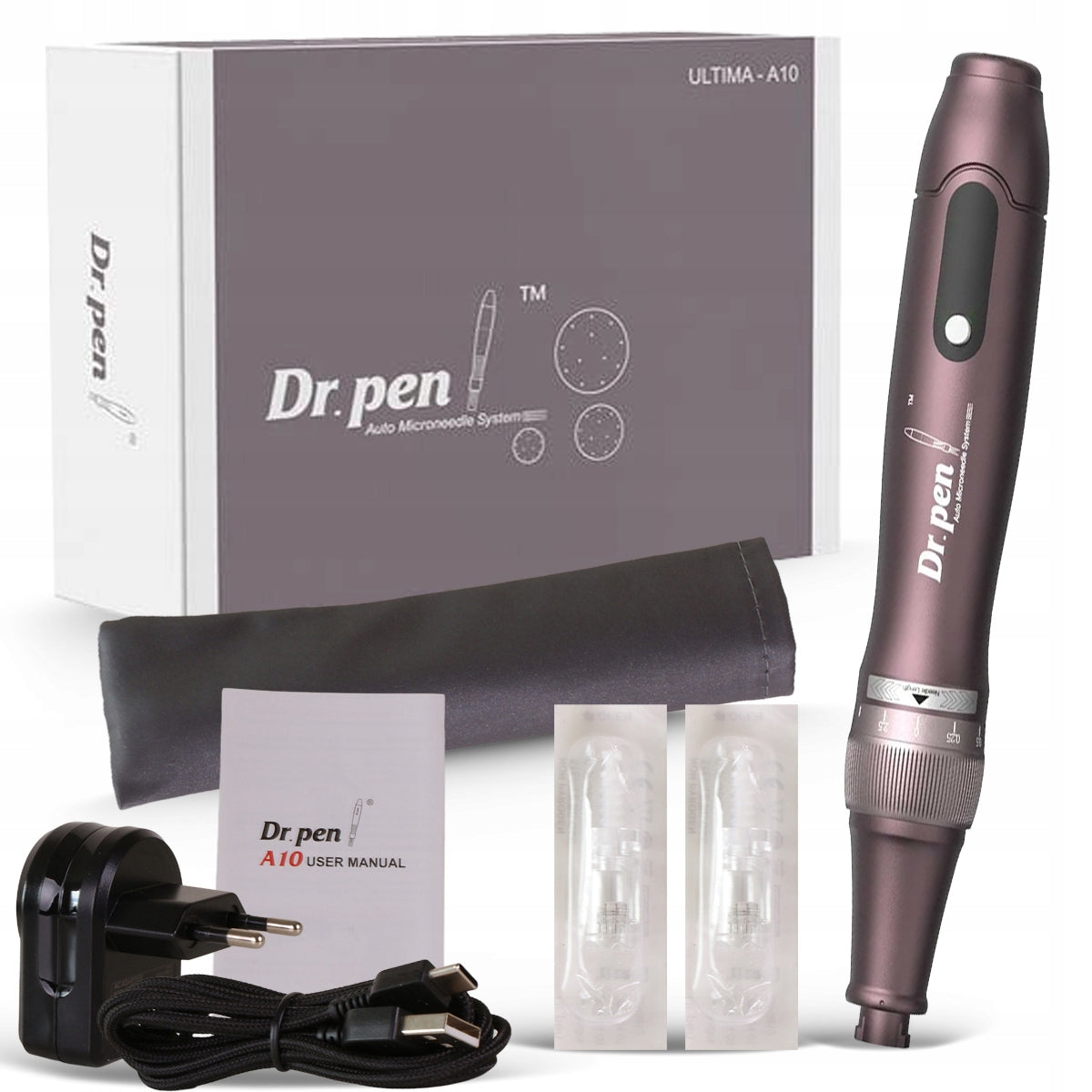 Derma Pen Dr Pen A10 Wireless Mesotherapy Device + 2 Cartridges