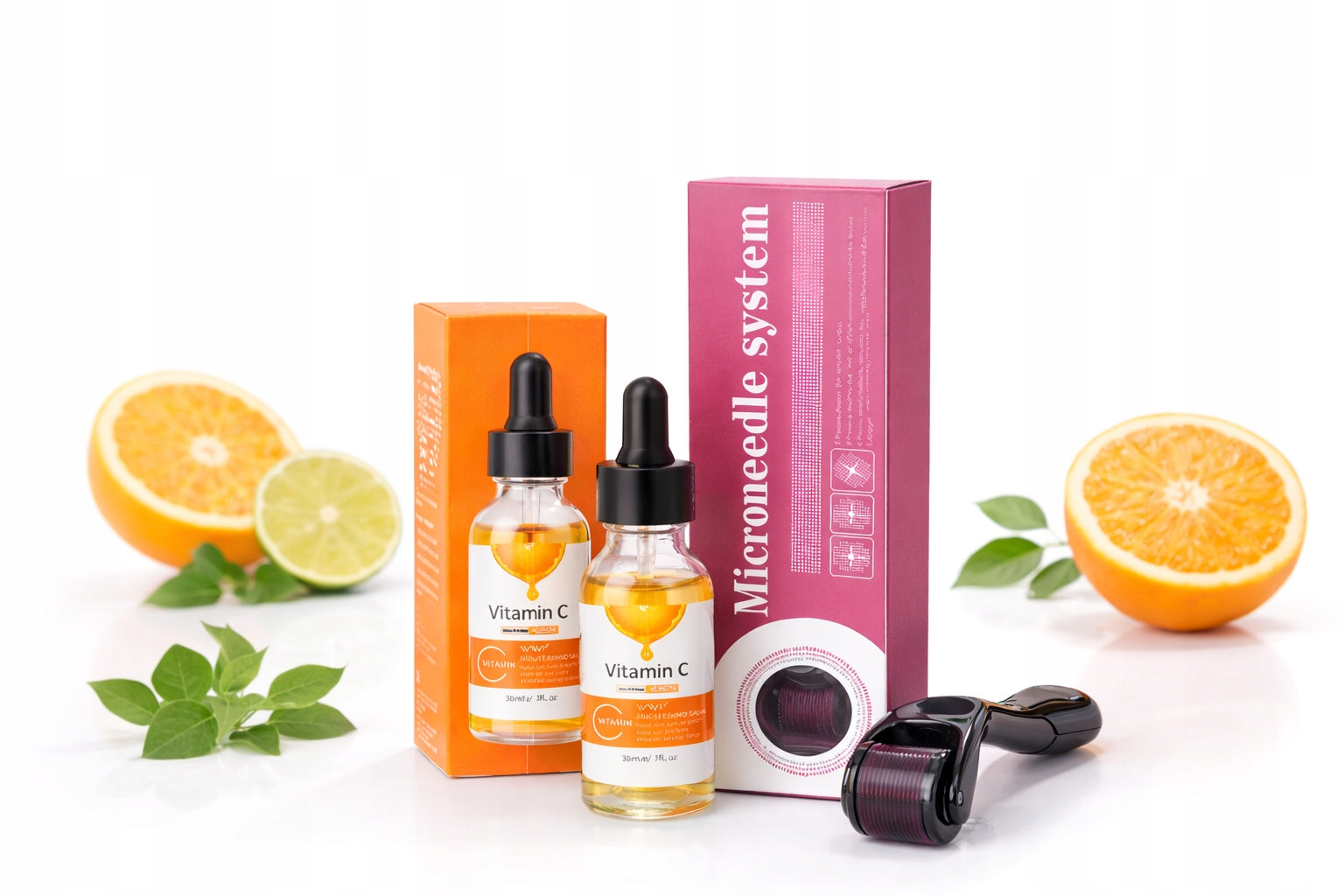 Derma Roller 0,5 mm micro-puncture kit and vitamin C serum