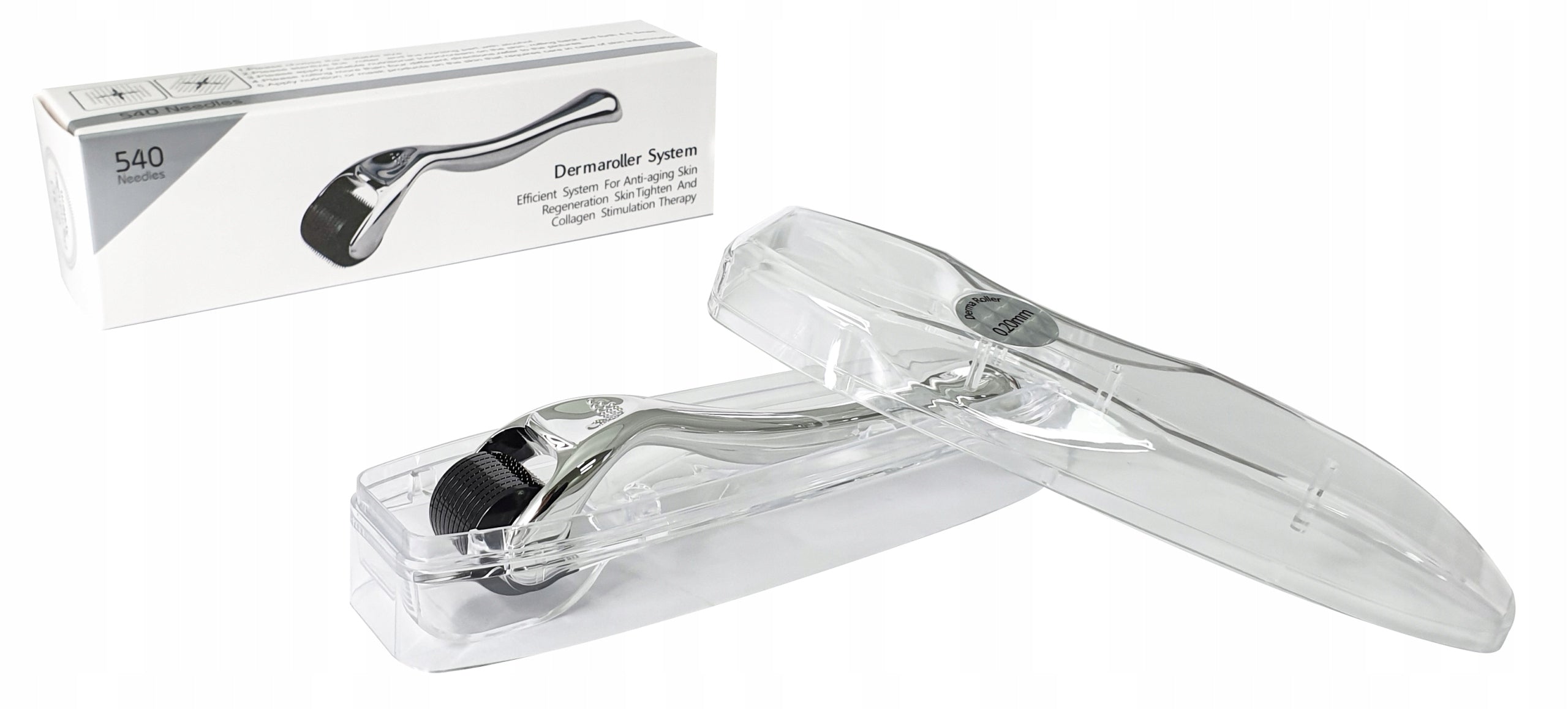 Derma Roller 540 Titanium 0.2mm SILVER dermaroller