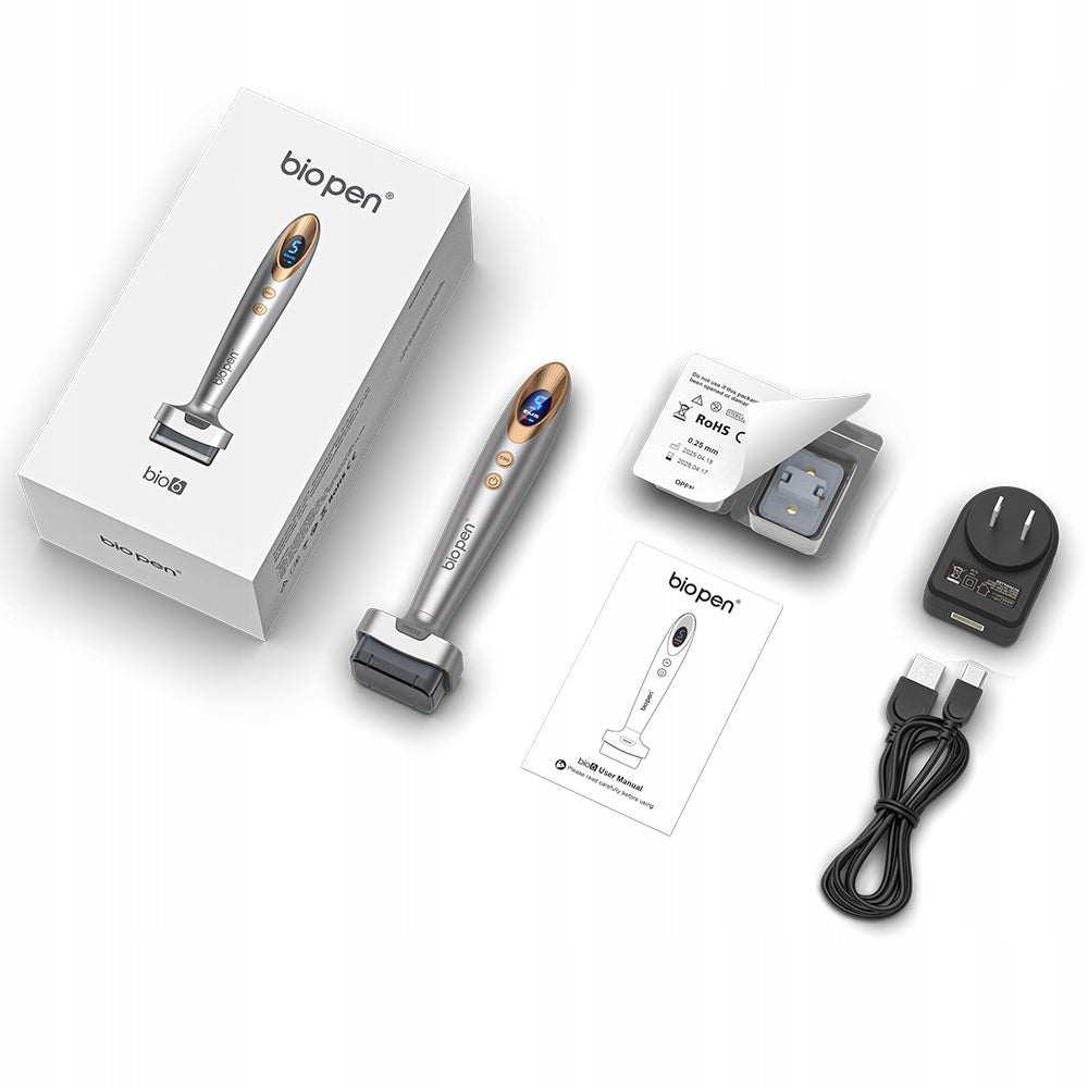Derma Stamp for Scalp 120 Needles 0,5mm EMS LED Vibration 2 Cartridges Medical device no
