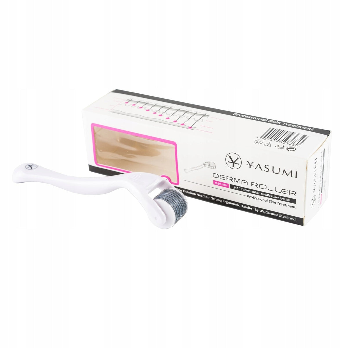 Derma roller YASUMI - microneedle mesotherapy for face and body 1mm Packaging status original