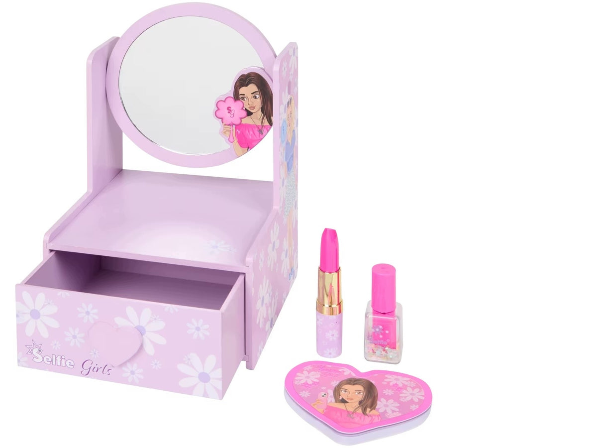 Dervnia Dressing Table with Play Accessories for Girls - Purple