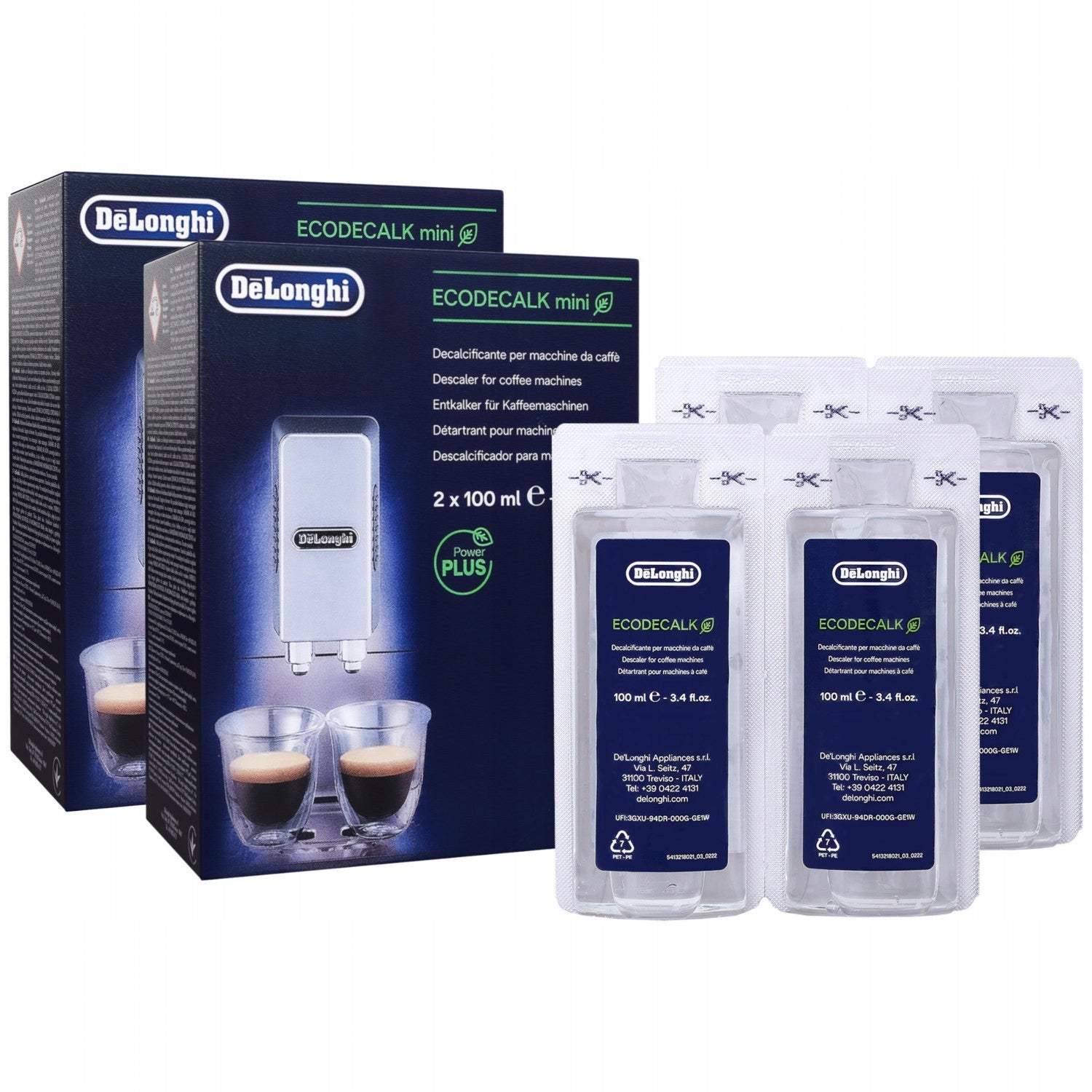 Descaler DeLonghi Ecodecalk Mini 4x 100ml for Delonghi Dinamica