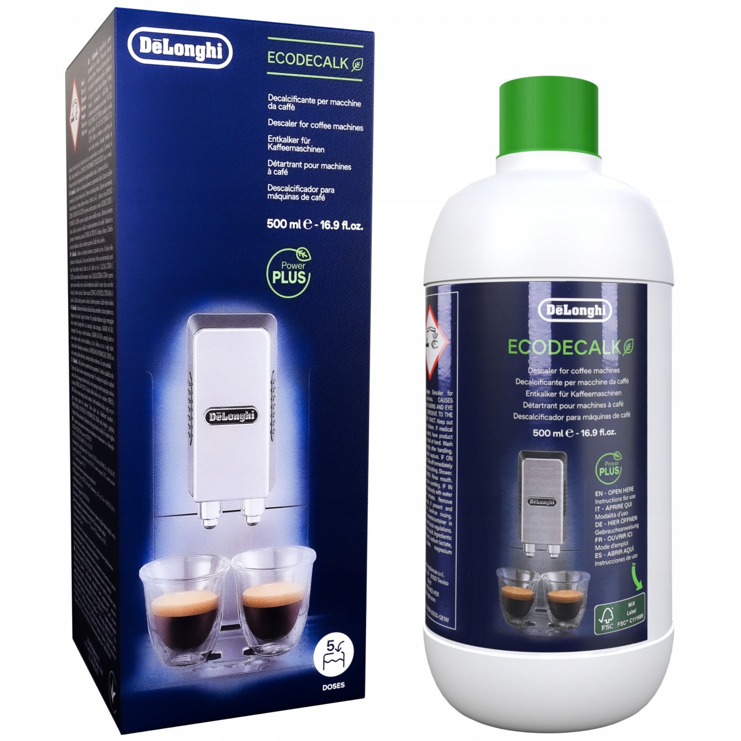 Descaler Delonghi for 500 ml machine + filter for Delonghi 3x machine Brand De'Longhi