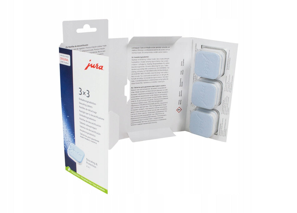 Descaling tablets for pressure machine Jura 9 pcs 61848 Packaging status original
