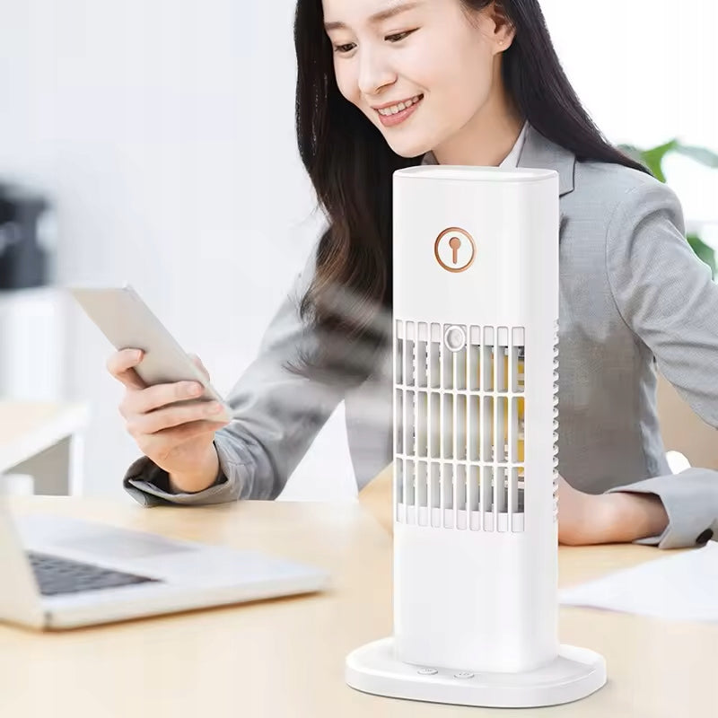 Desk Fan Standing USB Quiet Small Windmill for Desk Water Air Conditioner Brand no brand