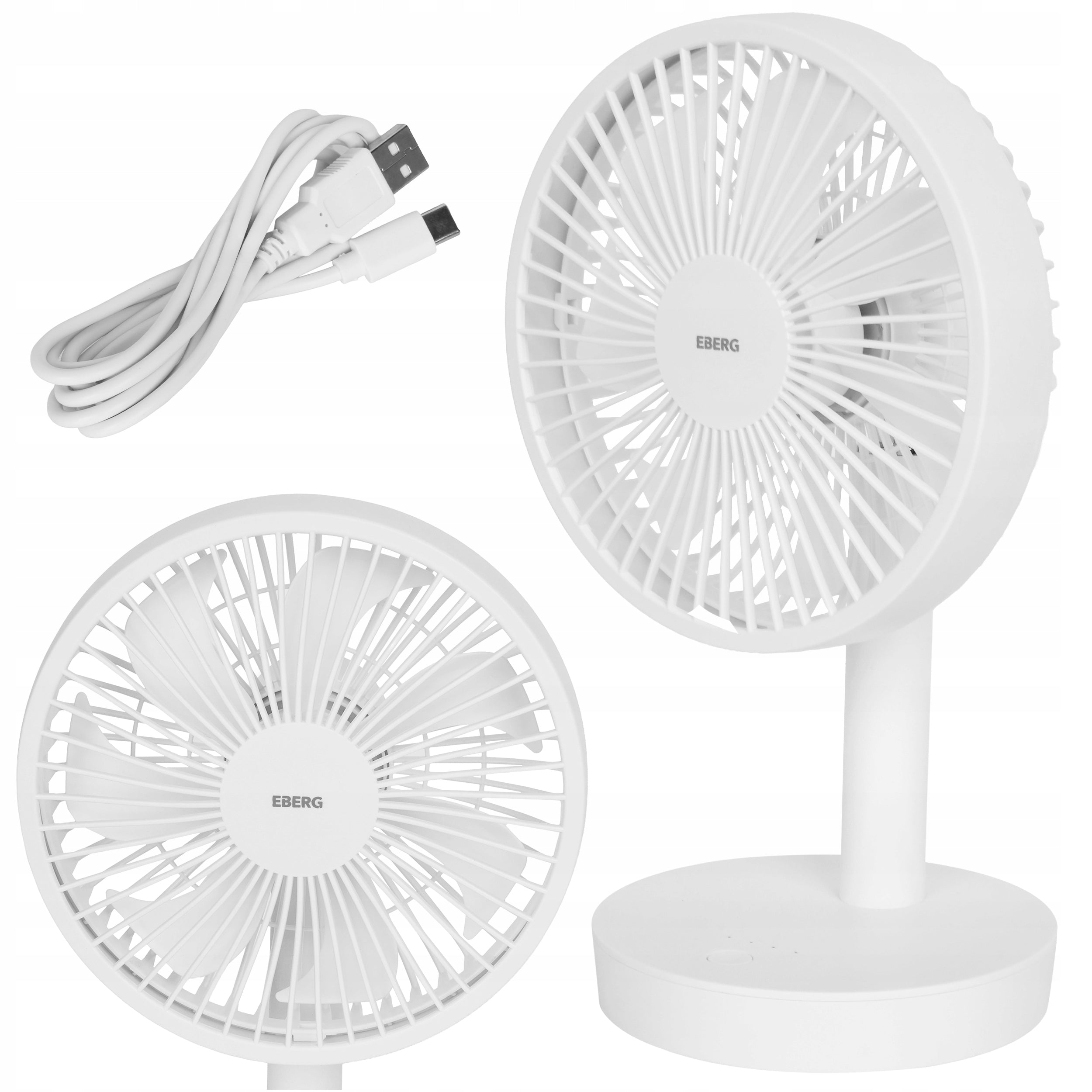 Desk Fan Wireless Quiet Standing Fan 7 Blades 4000mAh USB