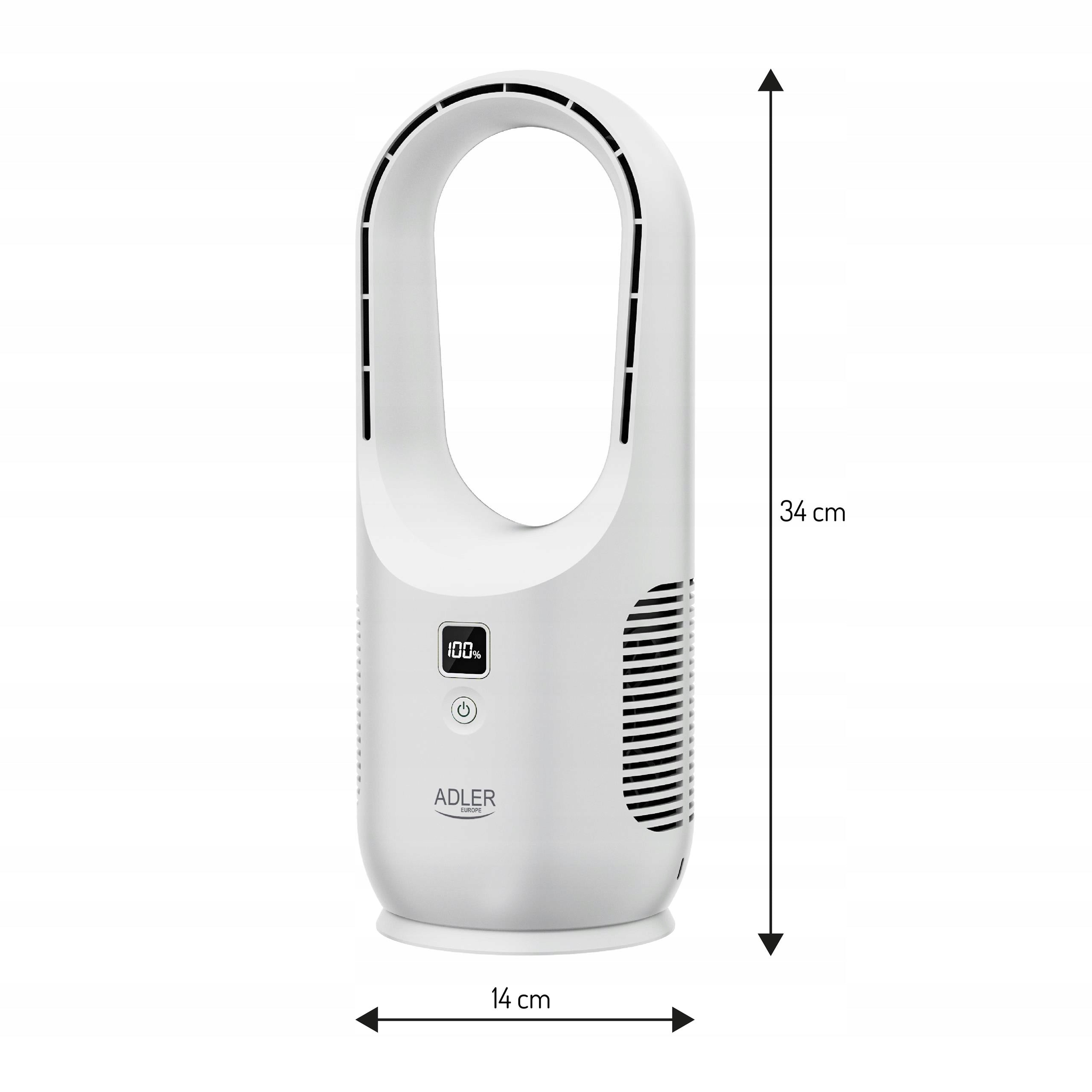 Desk Table FAN BLADELESS Wireless USB Rechargeable LED Manufacturer code AD7343