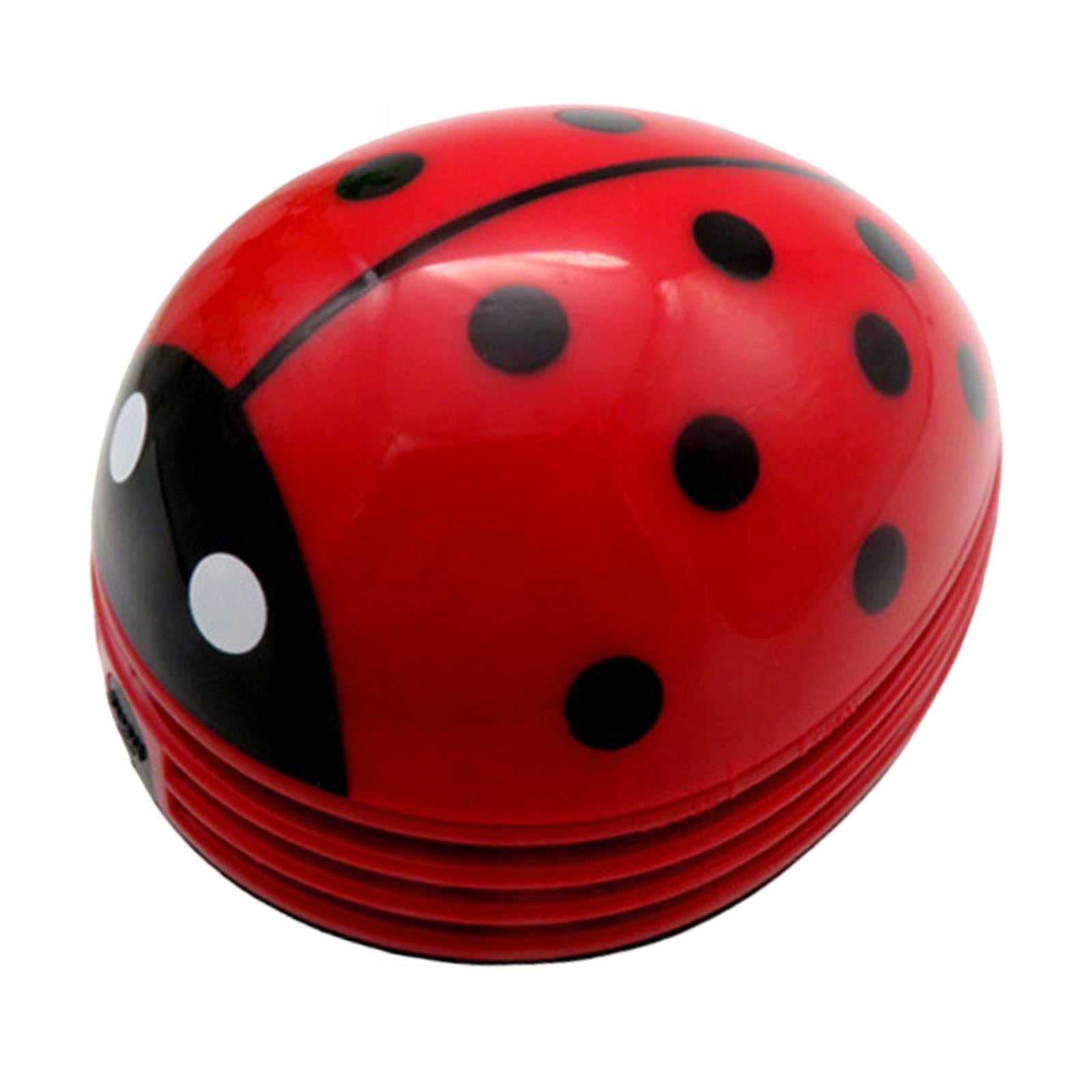 Desktop Vacuum Cleaner Desk Cleaner Ladybug Shaped Portable Keyboard Red