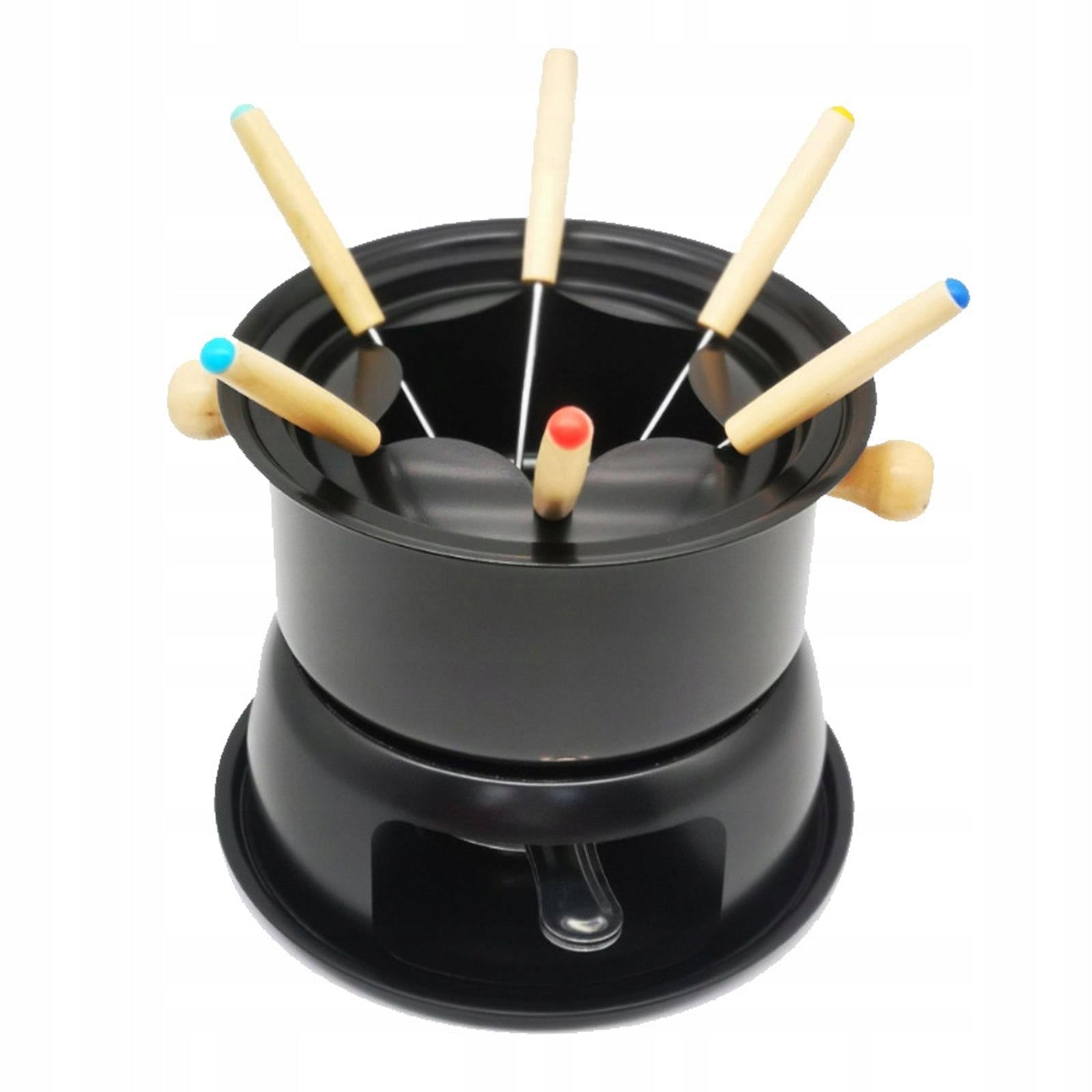 Detachable Fondue Maker Set with 6 Forks Domestic Carbon Steel Melting Pot