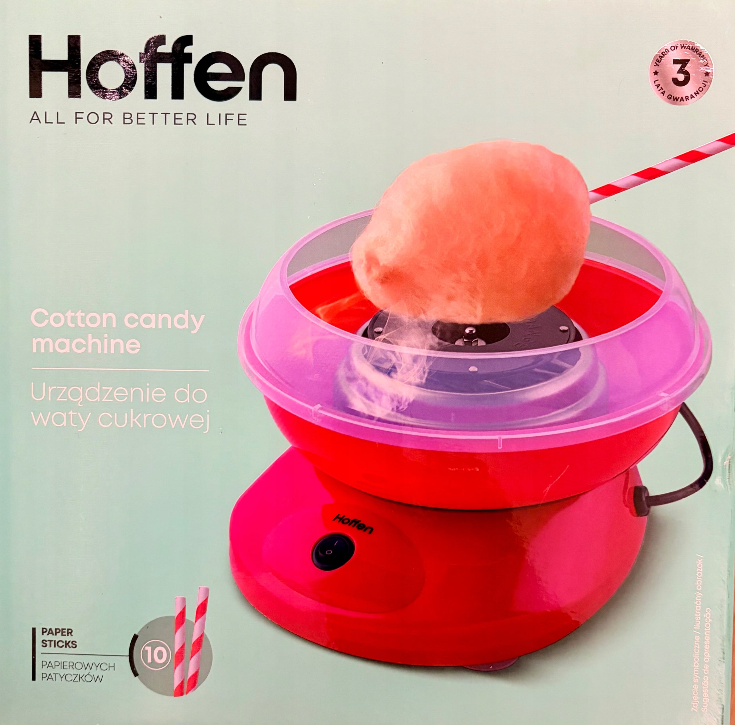 Device for cotton candy Hoffen RED 500 W