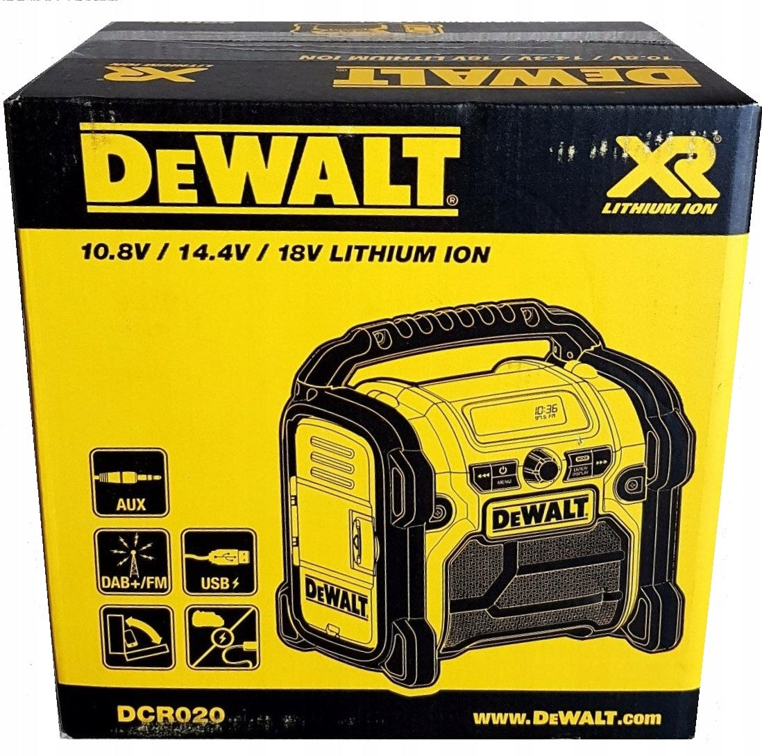 Dewalt Battery-network radio dab+/fm dcr020 Additional information compatible with specific brand batteries
