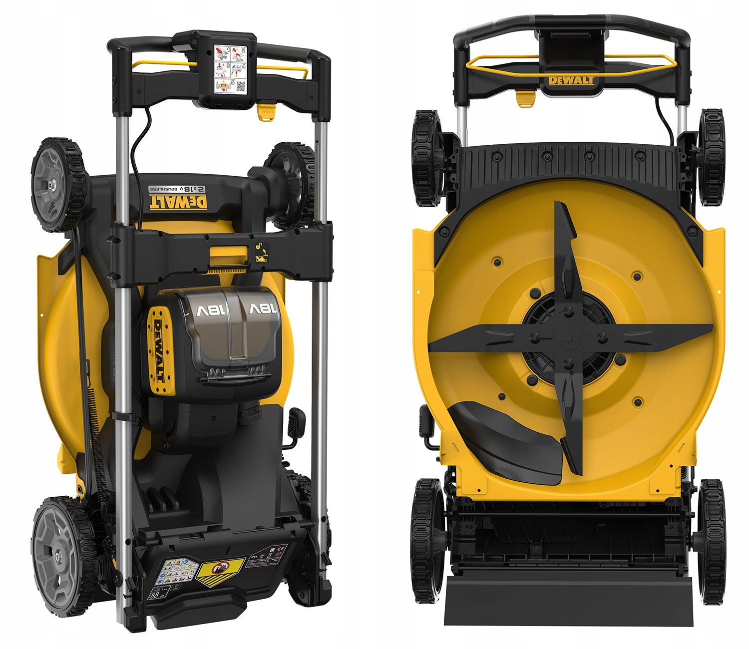 Dewalt DCMWP134N 53cm Cordless 18V Grass Mower 1680m2 Basket capacity 67 l