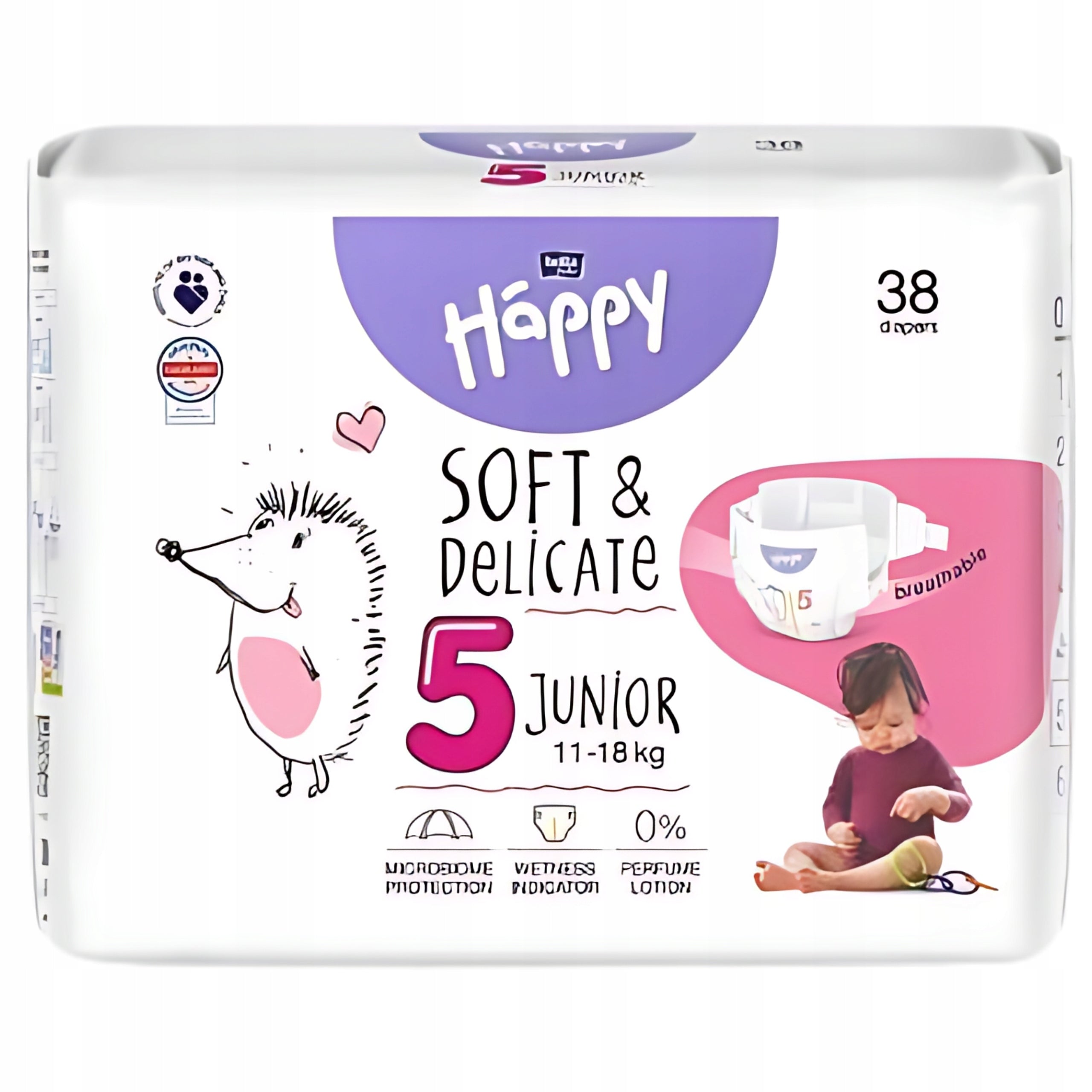 Diapers BELLA HAPPY Soft & Delicate JUNIOR 5, 11-18 KG, 38 pcs